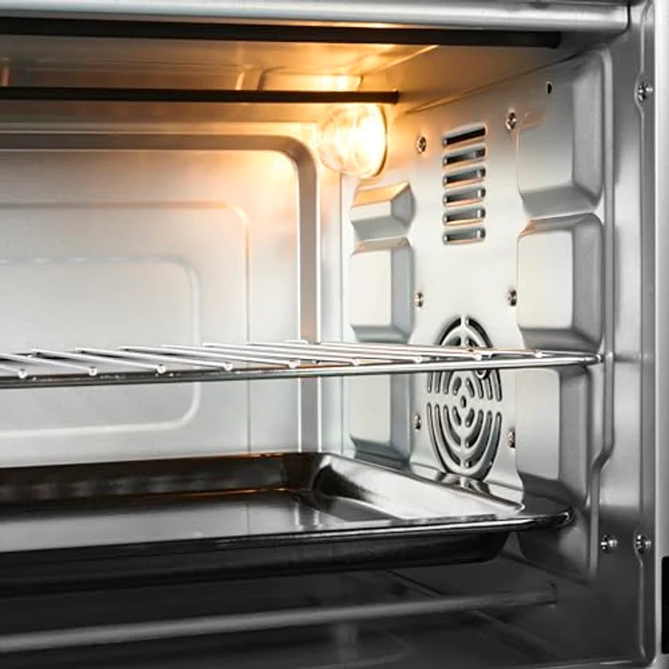 Tristar OV-3670 Heißluftofen mit 2 Kochplatten, 35 L Kapazität, 3200 W, Stahlgehäuse, Umluftofen mit Grillfunktion und Timer – Bild 4