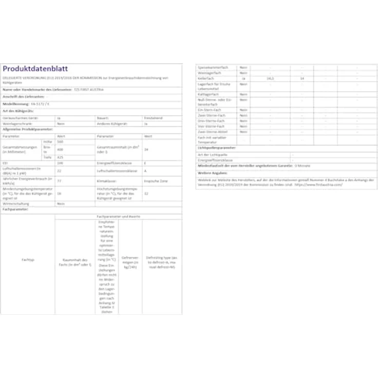 First Austria FA-5172 Minikühlschrank, freistehend, schwarz, Energieklasse F – Bild 8