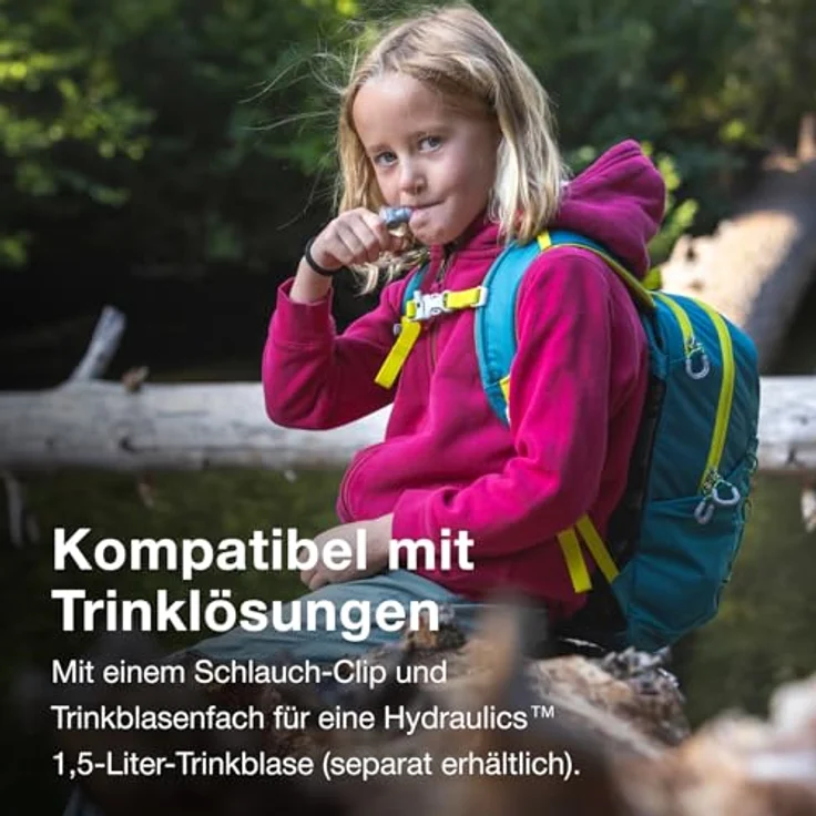 Osprey Jet 28 Blue Spikemoss OS, Rucksack mit verstellbarer Rückenlänge und elastischen Mesh-Seitenfächern – Bild 4