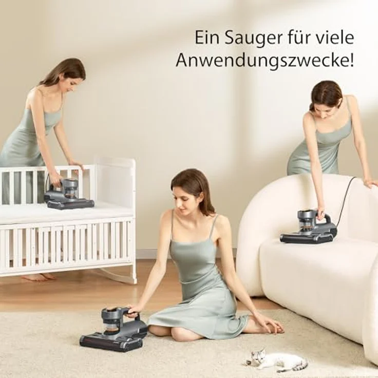 Jimmy Handstaubsauger für Milben BX7 600W 15.000 Pa - Ideale Lösung für Allergiker, Silber/Schwarz – Bild 6