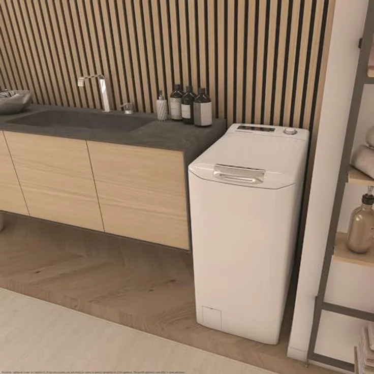 Hoover H-WASH 300 PRO H3TM47TAMC5/1-S Toplader Waschmaschine / 7 kg/Energieeffizienzklasse A/Inverter Motor/Power Care System/Slow Motion Öffnungsmechanismus, deutsche Bedienblende, weiß – Bild 4