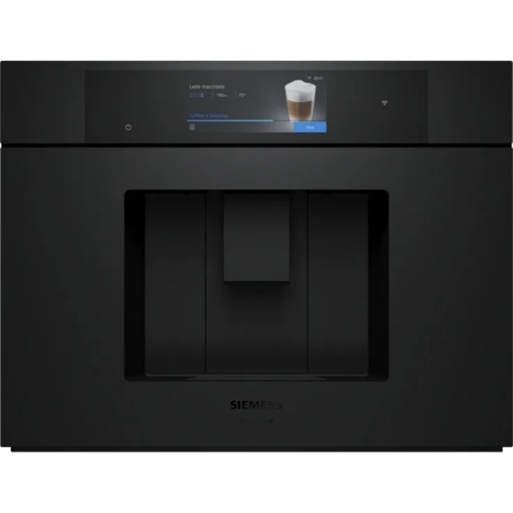 SIEMENS Einbau-Kaffeevollautomat CT918L1M0, Matt Schwarz, 33 Spezialitäten, aromaDouble Shot, Home Connect, TFT-Full-Touchdisplay