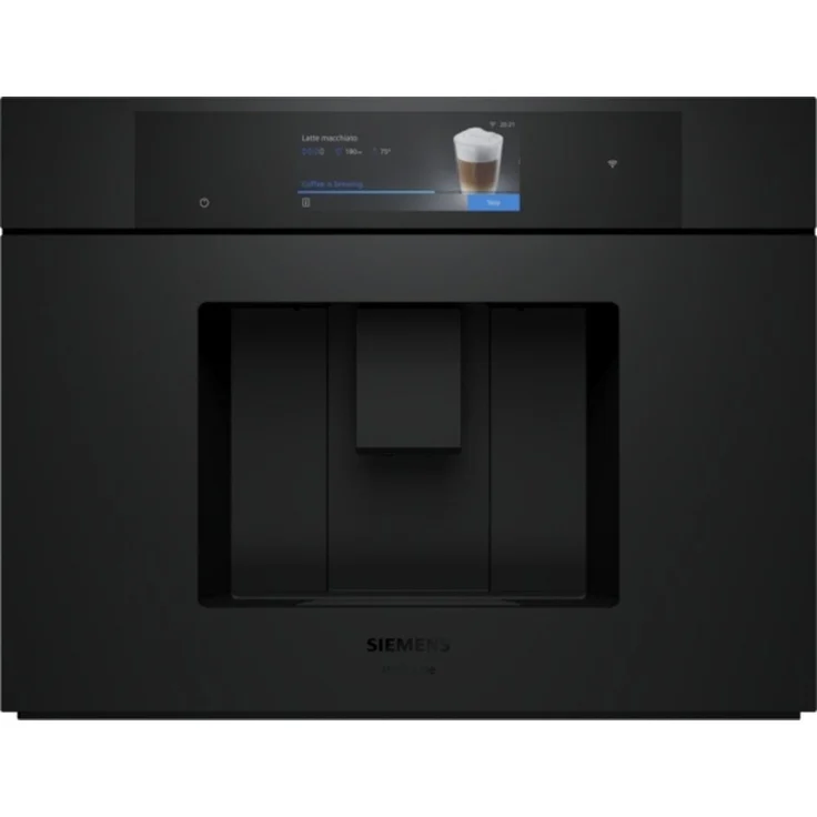 SIEMENS Einbau-Kaffeevollautomat CT918L1M0, Matt Schwarz, 33 Spezialitäten, aromaDouble Shot, Home Connect, TFT-Full-Touchdisplay