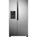 Gorenje NRS9182VX Side-by-Side-Kühlschrank, freistehend, silber, NoFrost, Wasser- und Eiswürfelspender, Wassertank, Schnellgefrieren, Breite 91 cm