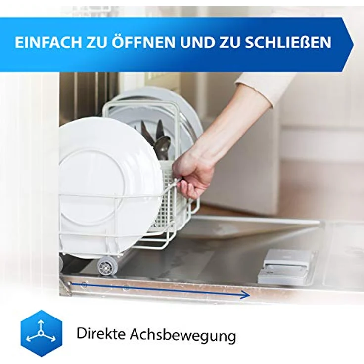VIOKS Korbrollen 4 x Spülmaschinen-Rollen, Ersatz für Bosch 00611475, Siemens 611475, Küppersbusch 436718, grau, mit Rollenhalter für Unterkorb Geschirrspüler – Bild 5