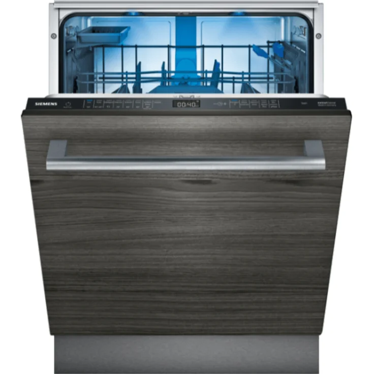 Siemens Extraklasse SX65ZX01BD, vollintegrierbarer Geschirrspüler mit 8 Programmen, schwarz, Energieeffizienzklasse C, 13 Maßgedecke, App-Steuerung, AquaStop