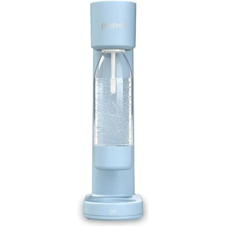 Dafi PushAir Saturator, Wassersprudler mit CO2-Kartusche und 0,7l Flasche, azur/blau – Bild 7
