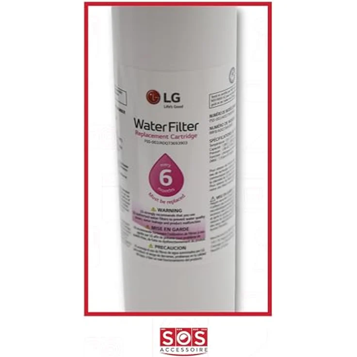 LG Wasserfilter BL9808, Original Wasserfilter für Side-by-Side Kühlschränke, 5x23cm, 2000 Liter – Bild 4