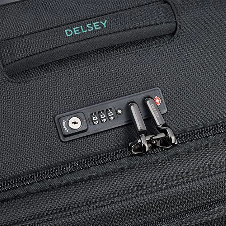 Delsey Koffer Helium DLX Expandable, Schwarz, mit 43 l Volumen und TSA-Schloss – Bild 3