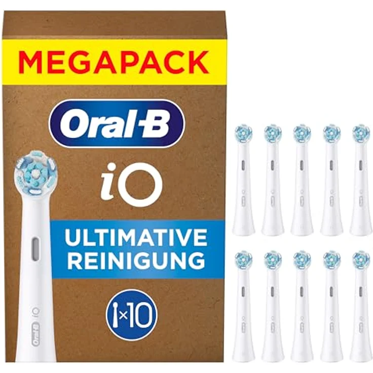 Oral-B iO Ultimative Reinigung, Original Aufsteckbürsten, 'Borsten-in-Borsten' Bündel, Weiß, 10 Stück – Bild 1