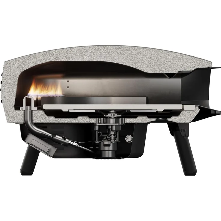 WITT PICCOLO Rotante 16'', Gas Pizzaofen mit rotierendem Pizzastein, Temperaturen bis zu 500 °C, Farbe: Matt Grün, inkl. Zubehörset Black Edition