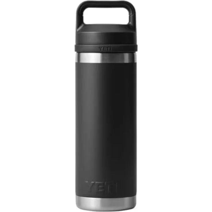 YETI Rambler Flasche mit Chug-Verschluss, Edelstahl 18/8, doppelwandige Vakuumisolierung, 100% leakproof, Black, 18 oz (532 ml) – Bild 5