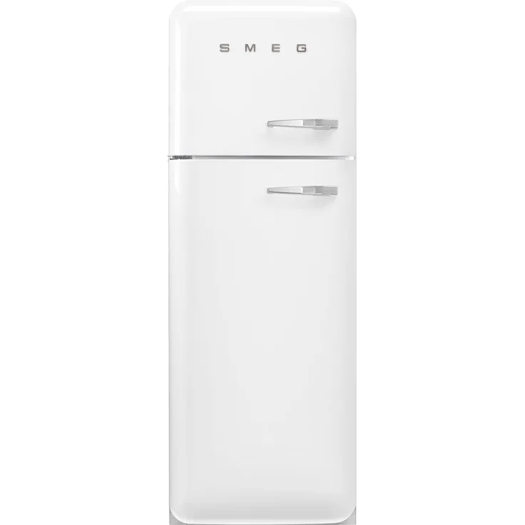 SMEG FAB30LWH6 Kühl-/Gefrierkombination, 222 Liter, Energieeffizienzklasse C, abtauautomatisch, linksanschlag, Weiß 50s Style