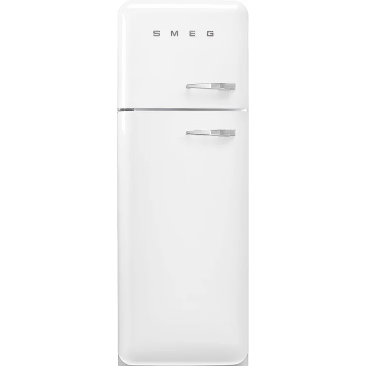 SMEG FAB30LWH6 Kühl-/Gefrierkombination, 222 Liter, Energieeffizienzklasse C, abtauautomatisch, linksanschlag, Weiß 50s Style