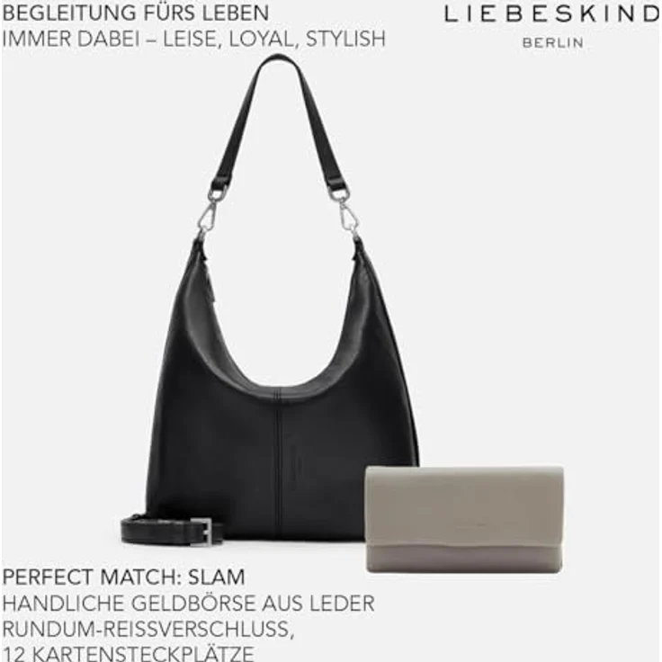 Liebeskind Paris Umhängetasche M, 100% Leder, 40 cm, blau – Bild 5