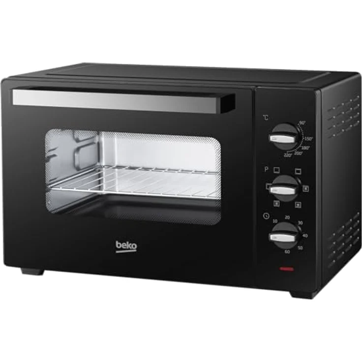 Beko BMOF38B, Minibackofen mit 38 Liter Fassungsvermögen, Heißluftzirkulation und 60-Minuten-Timer, schwarz – Bild 2