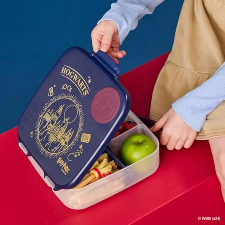 b.box Harry Potter Jumbo Bento Box, Lunchbox mit 4 Fächern (2 auslaufsicher), herausnehmbarer Trennwand, Gel-Kühlakku, 2,2L für Kinder ab 3 Jahren – Bild 2