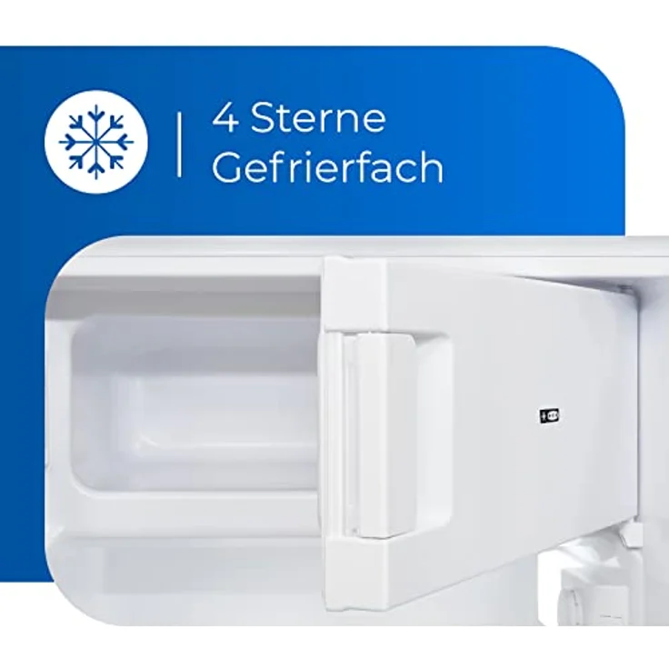 Exquisit Kühlschrank KS516-4-E-040E weiss | Kühlschrank mit Gefrierfach freistehend 109 L Volumen | Gemüsefach | Freistehender Kühlschrank mit Gefrierfach – Bild 5
