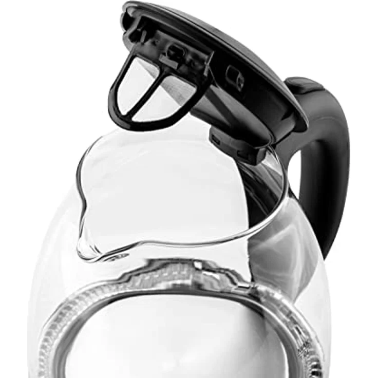 Hyundai Wasserkocher VK101, 1 l, 1100 W, automatische Deckelöffnung, Spirale für Kabel, Schwarz – Bild 5