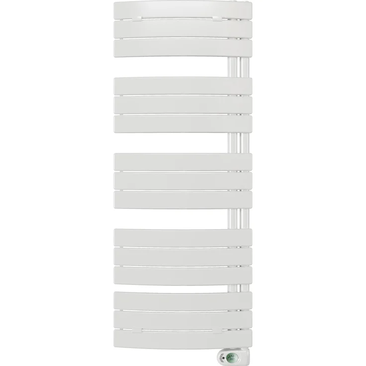 Sanotechnik Badheizkörper Salzburg, elektrisch gebogen, 1380 x 550 mm, vorbefüllt mit Elektroheizstab, Weiß