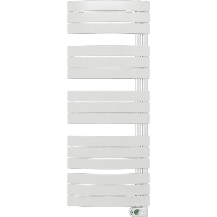 Sanotechnik Badheizkörper Salzburg, elektrisch gebogen, 1380 x 550 mm, vorbefüllt mit Elektroheizstab, Weiß