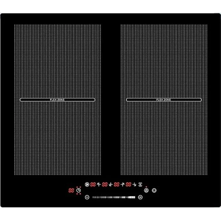 Acopino KMI4DF Induktionskochfeld, Glaskeramik, 6000W, 60 x 52 cm, 2 Doubleflex-Kochzonen, rahmenlos, Sensor Touch Control, 220-240V
