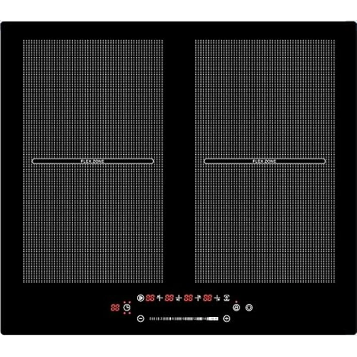 Acopino KMI4DF Induktionskochfeld, Glaskeramik, 6000W, 60 x 52 cm, 2 Doubleflex-Kochzonen, rahmenlos, Sensor Touch Control, 220-240V – Bild 1