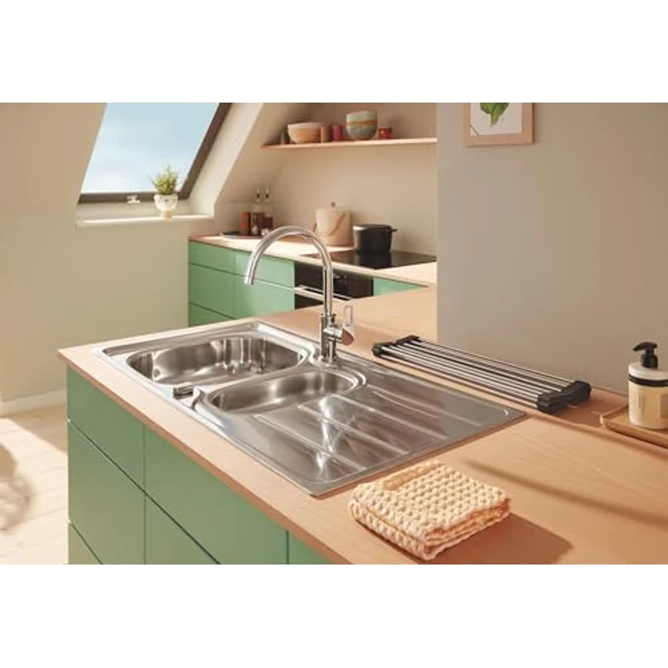 Grohe Multifunction - Abtropfgestell (450 x 348 mm, zusammenklappbar, spülmaschinenfest, korrisionsfrei), edelstahl – Bild 5