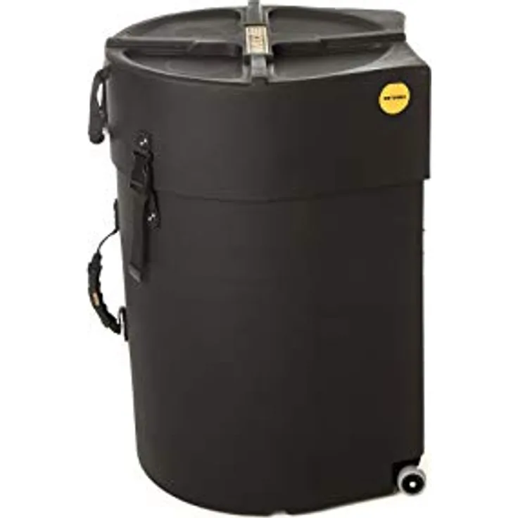 Hardcase HNTUMBA Conga Case 12 1/2", Robuster Percussion Koffer aus wasserdichtem Polyethylen mit Rollen und Polsterung