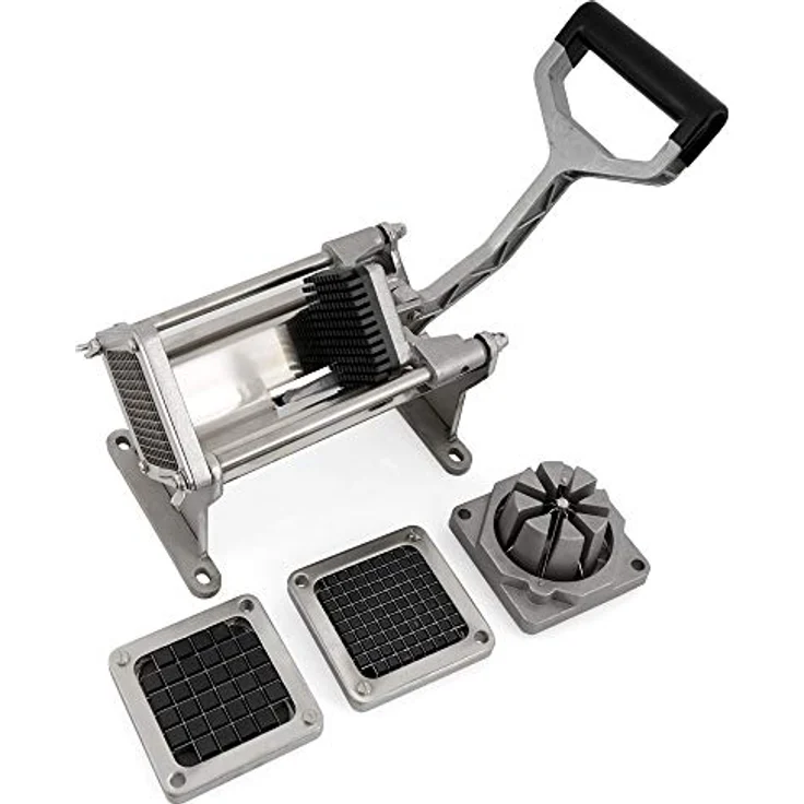 Zelsius Kartoffelschneider mit 4 Edelstahl Messer | 45 x 17 x 29,5 cm | Pommesschneider für Stifte oder Ecken | Gemüseschneider für Kartoffeln, Gemüse, Obst | Selbstgemachte Pommes Frites – Bild 5