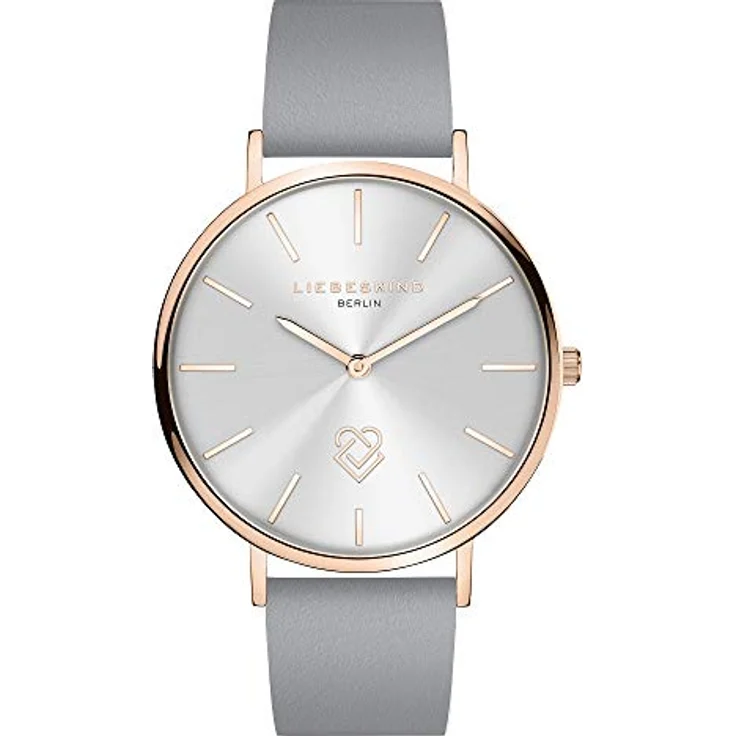 Liebeskind Berlin Damen Analog Quarz Uhr LT-0253-LQ, Edelstahlgehäuse IP Roségold, 38 mm, Echtlederarmband, Wasserdichtigkeit bis 5 bar – Bild 1