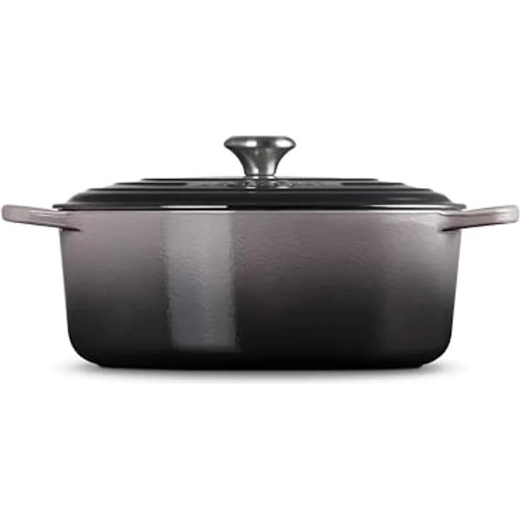 Le Creuset Signature Gusseisen-Bräter mit Deckel, Oval, Ø 31 cm, 6,3 l, Geeignet für alle Herdarten inkl. Induktion, 5,705 kg, Flint – Bild 4