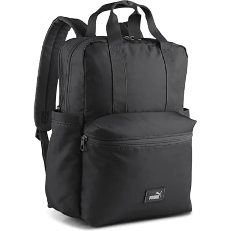 PUMA Phase College Rucksack Damen, Freizeitrucksack mit gepolstertem Laptopfach und verstellbaren Schulterriemen, Schwarz – Bild 1