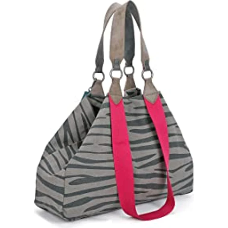 Fritzi aus Preußen Izzy Canvas Shopper Tasche, 45 cm, grau, 100% Baumwolle – Bild 3