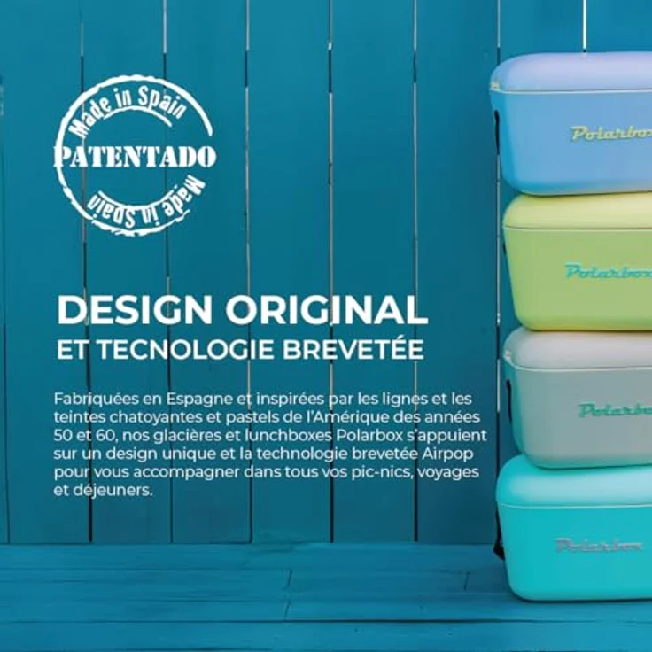 Polarbox Lunchbox 6 l, grün mit blauen Pop-Details, hervorragende Wärmeisolierung und integrierten Griff – Bild 5