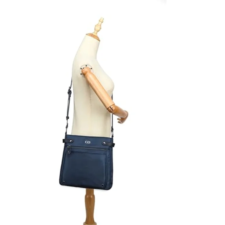 COLLEZIONE ALESSANDRO Umhängetasche Styler, hochwertige Nylontasche mit sicherem Reißverschluss, 29cm x 28cm x 13cm, Innenfächer zur Organisation – Bild 4