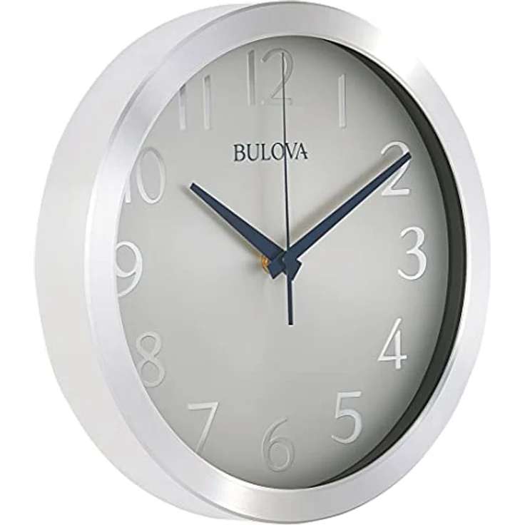 Bulova Winston Wanduhr, Silber – Bild 1