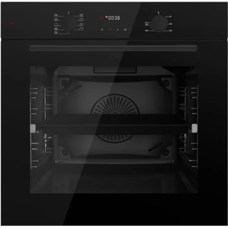 Böhme Herdset HB60F78PPB, 78L Heißluft Elektro-Backofen mit 9 Funktionen und Gaskochfeld GAG75INX, 75 cm, Edelstahl, 5 Gasbrenner mit Wokbrenner – Bild 2