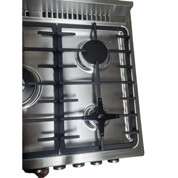 Gasline Gas Standherd 90cm GAG90GOINX Edelstahl Matt, 5 Flammig, Sabaf-Brenner, Gasbackofen mit Grill, elektrische Zündung, Vollzündsicherung Propan/Erdgas – Bild 5