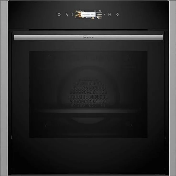 Neff B54CR31N0, N70, CircoTerm, Slide und Hide Einbaubackofen, 60x60cm, Edelstahl, 3.7 Zoll Full Touch TFT-Farb- und Grafikdisplay, Home Connect, Soft Opening – Bild 1