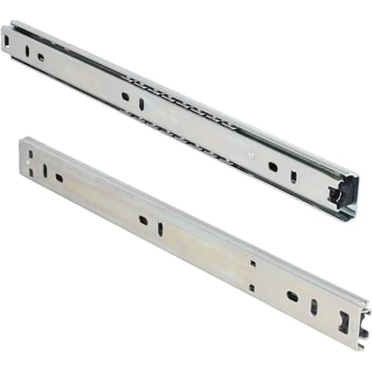 MS Beschläge Teleskopauszug 300mm Schubladenauszug Kugelauszug, verzinkt, 15kg Traglast, mit Entriegelungsfunktion, 27mm Höhe