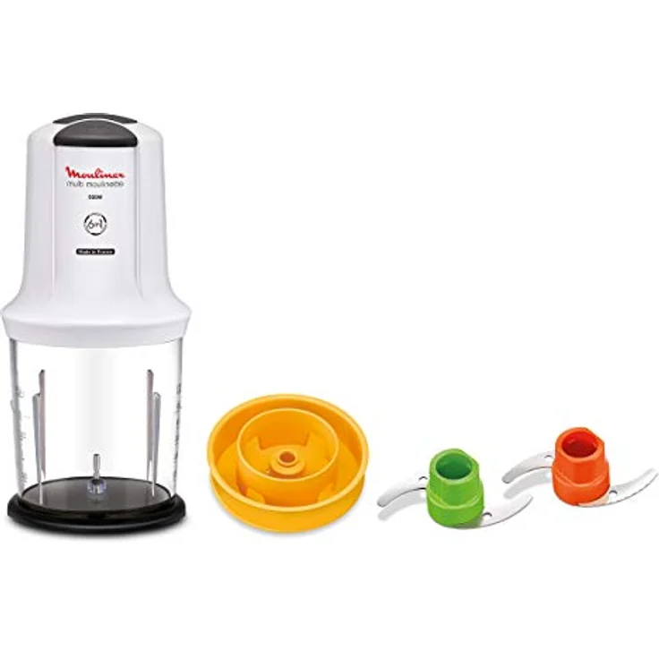 Moulinex AT7231 Multi Moulinette Zerkleinerer, weiß-dunkelgrau – Bild 3
