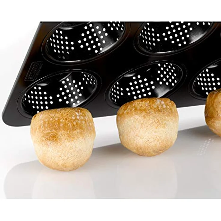 Kaiser Inspiration Brötchenbackform perforiert 28 x 19 cm für 6 Brötchen antihaftbeschichtet sauerteigbeständig – Bild 5