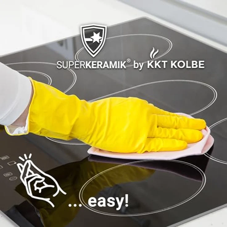 KKT KOLBE CH7705AL, Glaskeramik Kochfeld 80 cm, Autark, 8,7 kW, 5 Zonen, 9 Stufen, Bräterzone, Dreifachzone, Slim-Designrahmen, Timer – Bild 5