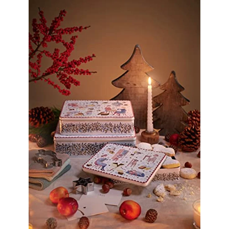 Hutschenreuther Sammelkollektion 22 Weihnachtsabend Set, 3 Plätzchendosen, Mehrfarbig aus hochwertigem Porzellan mit Illustrationen von Renáta Fuciková – Bild 2