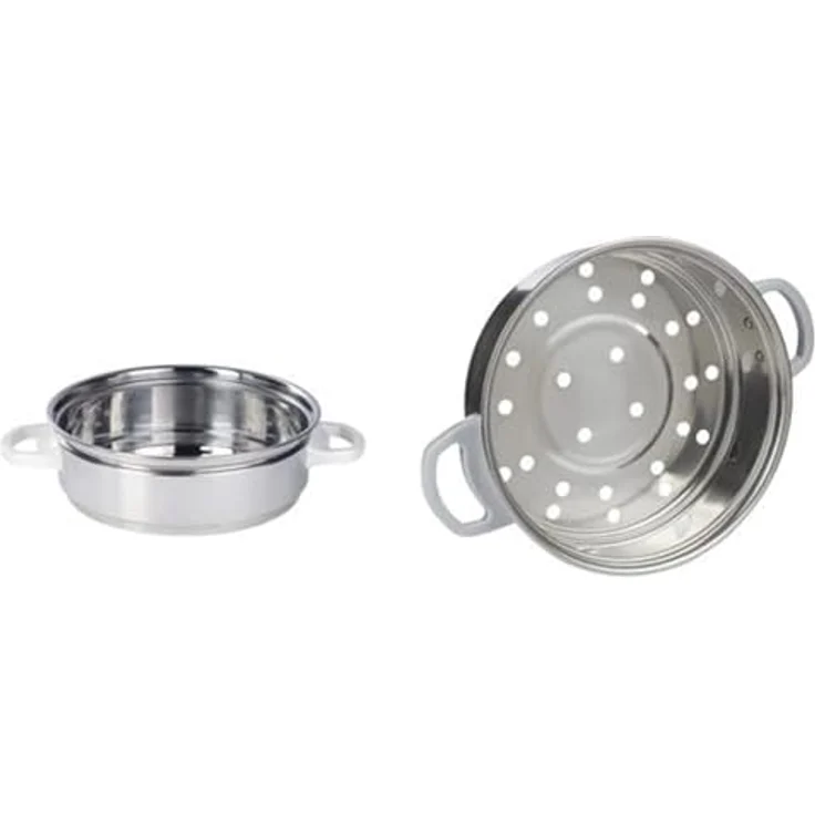KeMar Kitchenware Reiskocher KRC-200, 500 W, Edelstahl Innentopf, Glasdeckel, 1,4 L Kapazität, inkl. Bambuslöffel, Weiß – Bild 7