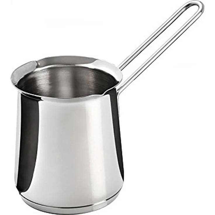 Weis Aufschäumbecher 0,4 l mit Sandwichboden, Edelstahl, Silber, 8 x 8 x 9.5 cm