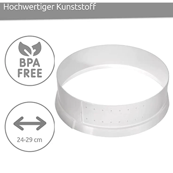 Wüllner und Kaiser Tortenring, Polypropylen, Weiß, 1-Pack – Bild 6