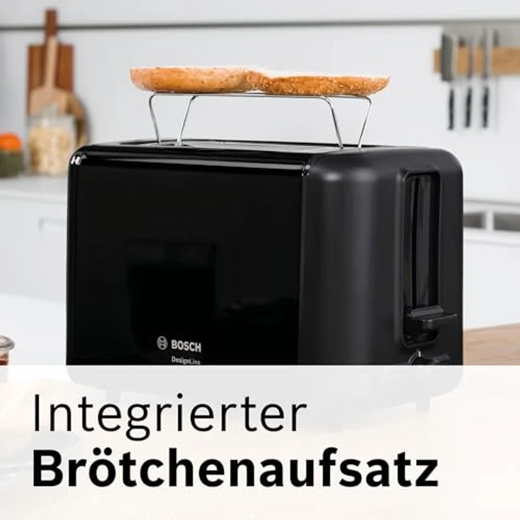 Bosch TAT3P424DE Toaster Kompakt deep red crystal Schwarz  – Bild 4