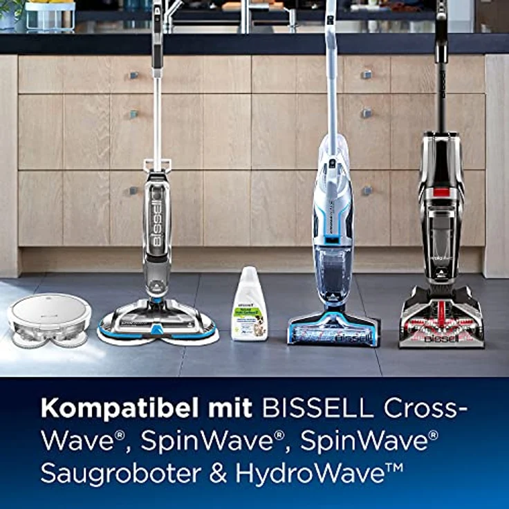 BISSELL Natürliches Multi-Surface-Pet-Reinigungsmittel | Zum Reinigen Aller Versiegelten Hartböden & Teppiche | 2 Litern | Blütenduft | Kompatibel mit der CrossWave, SpinWave & HydroWave Serie | 31221 – Bild 3